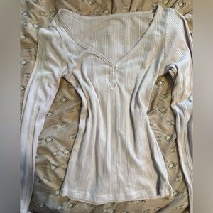 Womens pastel purple long sleeve fitted top